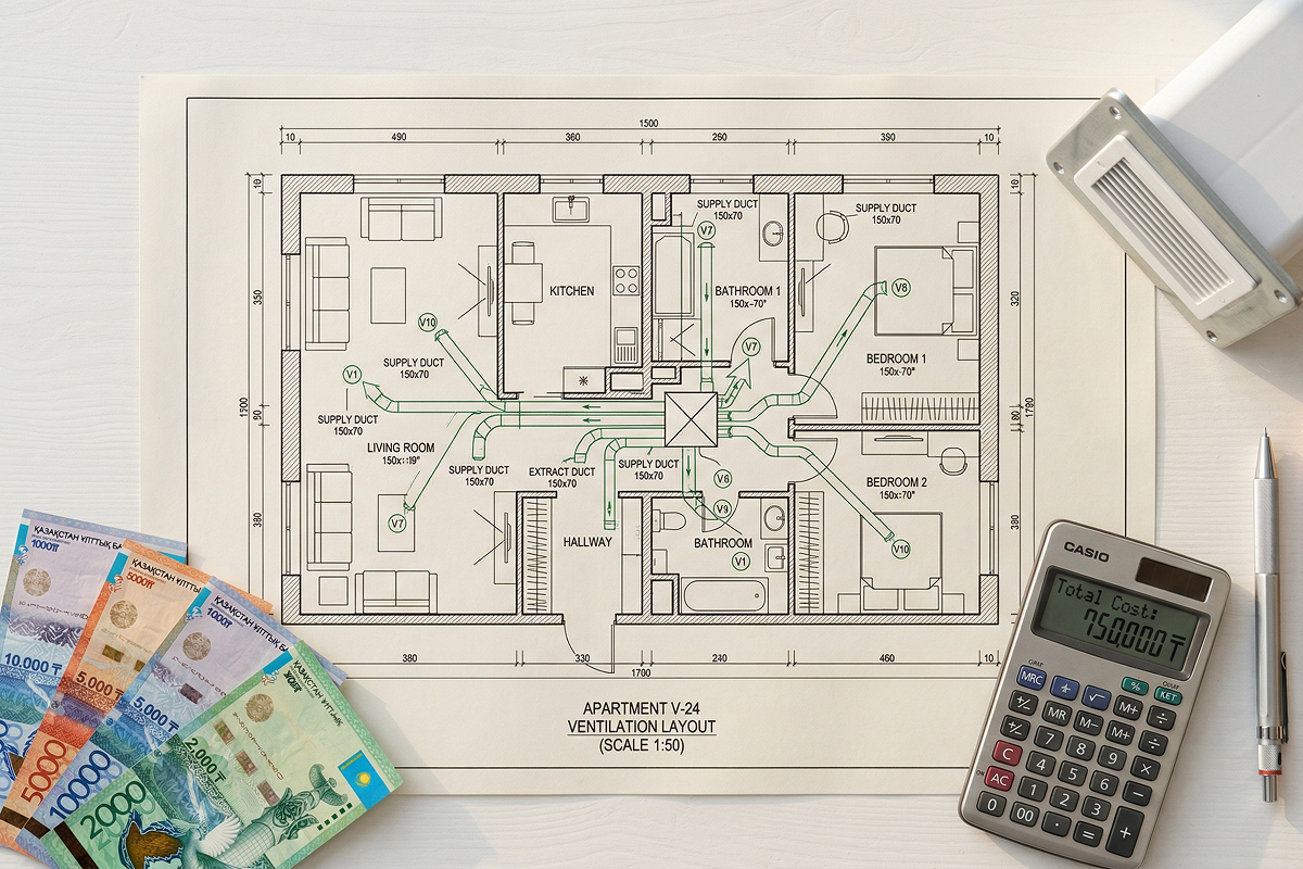 Сколько стоит вентиляция в&nbsp;квартире в&nbsp;2026 году
