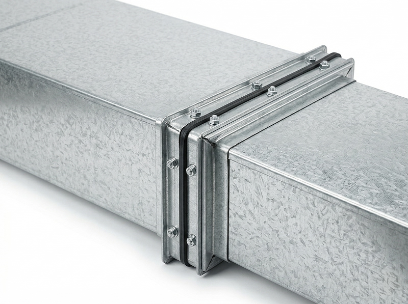 Фланцевое соединение прямоугольного воздуховода 500×300 мм